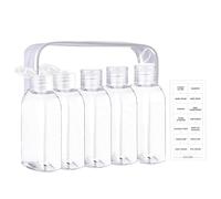 Travel Size Bottles - 100ml Portable Refillable Containers Leakproof Design | Clear Travel Bottles for Home, Gym, Hiking, Camping, Holidays and Approved Flying