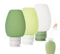 Travel Size Bottles, Set of 3 Leak Proof Travel Shampoo Bottles, Reusable Conditioner Containers, Shampoo Refillable for Travel, Gym, Hotel, Backpacking, Leak Proof Design