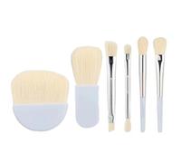 Travel Size Makeup Brush Set, Travel Makeup Brush Set with Case | Multipurpose Makeup Set, Small Travel Set of 6 with Brush Bag for Foundation, Blush, Bronzer, Eyeshadow and More (Blue)
