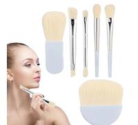 Travel Size Makeup Brushes Set - Complete Function Cosmetic Brushes Kit | Small Travel 6X Set With Brush Pouch For Foundation, Blush, Bronzer, Eyeshadow & More