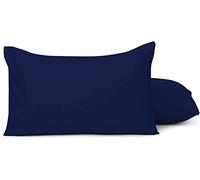 Travel Size Pillow Cases 12 x 16 Set of 2 500 Thread Count kinderfluff Pillow Cover 100% Egyptian Cotton Envelope Closure Toddler Pillowcase 12x16 Fits Boudoir Pillow Size 11x15, 11x14 Navy Blue