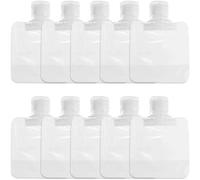 Travel Size Refillable Squeeze Pouches - 10Pcs Clear Leakproof Toiletry Containers for Shampoo, Lotion and Shower Gel (30ml) | Portable Reusable Fluid Bags for Cosmetic and Travel Accessories