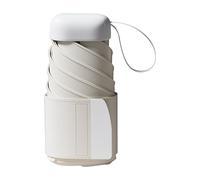 Travel Size Umbrella, Compact Umbrella - Folding Sun Rain Pocket Umbrella - UV Protection Foldable Shade Portable for Walking, Beach, Hiking, Outdoor, Gardening, cream color, ???????????