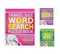 Travel Size Word Search, Sudoku, and Crossword, Spiral Bound (Word Search)