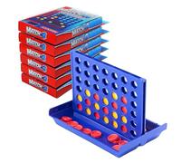 Travel Sized Classic 4 in a Row Game,Mini Size Board Game for Kids, Match Four in a Line, Ideal Travelling Companion for Family Fun, Kids and Adults Will Love This Pocket Sized Game (6 Pack)