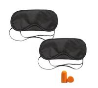 Travel Sleep Mask Ear Plugs Set,Ultra Soft Light Blackout Eye Mask Adjustable Strap Generic Sleep Shade for Women Men,Suitable for Lunch Break,Travel,on The Plane,Hotel,Camping Usage (2)