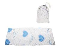 Travel Sleeping Sack 80 x 210cm - Lightweight Polyester Fibre Liner with Integrated Pillowcase for Hotel and Business Trips (Rabbit Style)