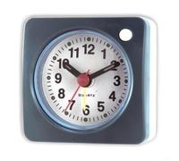 Travel Small Alarm Clock With Mute Light And Snooze 4 Sound Segments Quiet Non Ticking Bedside Timer For Hotel Dorm Room Red Color Option(Gray)