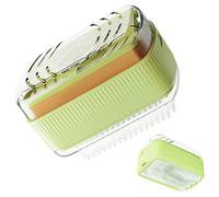 Travel Soap Box for On the Go | Scrubber Brush with Soap Dispenser - Portable Storage Container for Foam Soap at Home Kitchen Bathroom Travel Shower