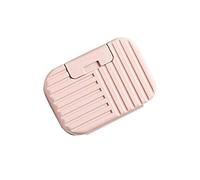 Travel Soap Box Soap Container with Lid Plastic Portable Soap Holder Leakproof for Bathroom, Shower, Gift (Pink, Striped)