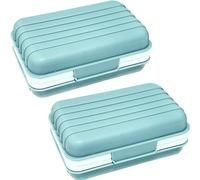 Travel Soap Case 2 Pcs Soap Dish with Lid Portable Soap Box Container Draining Soap Bar Holder for Traveling, Camping, Shower, Bathroom by Lofekea