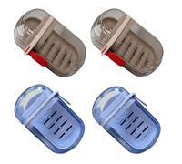 Travel Soap Case 4pcs, Soap Dish With Lid for Travel Soap Dish, Leak-Proof Soap Box, Compact Design for Bathroom, Kitchen, Countertop & Outdoor Use (Two Color, 11.5 x 7.5 x 4.5 cm)