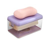 Travel Soap Case - Foaming Soap Dish with Lid,2 in 1 Leakproof Holder Storage Box Bathroom Accessories for Apartment Home Kitchen School Gym Vacation Outdoor Travel