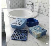 Travel Soap Case for Dr. Squatch Bars - Rugged Soap Box with Drip Tray & Drainage Insert, Men's Grooming Gift for Gym and Travel, 3D Printed (Fresh Falls Edition)