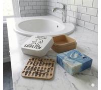 Travel Soap Case for Dr. Squatch Bars - Rugged Soap Box with Drip Tray & Drainage Insert, Men's Grooming Gift for Gym and Travel, 3D Printed (Coconut Castaway)