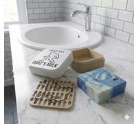 Travel Soap Case for Dr. Squatch Bars - Rugged Soap Box with Drip Tray & Drainage Insert, Men's Grooming Gift for Gym and Travel, 3D Printed (Deep sea Goats Milk)