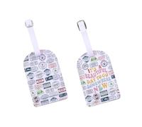 Travel Stamp Inspired Luggage Tag Wanderlust Gift World Adventure Trip Gift It’s A Beautiful Day to Go Somewhere New Suitcase Tag (SomewhereNewTag-US)