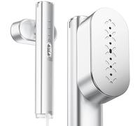 Travel Steamer for Clothes,100-240V Portable Garment Steamer, Steamer&Iron 2 In 1,30s Fast Heat-up,120ml Water Tank,Large Ceramic Heat Panel,HandheldSteamer for Global & Europe Traveling,Silver