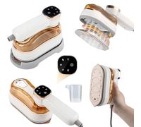 Travel Steamer for Clothes with LED Display 2 in 1 Handheld Steamer Iron 3 Steam Levels 180ML Tank 15s Fast Heat 1300W Foldable Clothes Steamer Handheld for Travel and Home