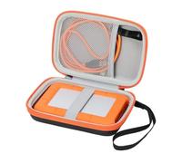 Travel Storage Bag for LaCie Rugged Mini 1TB/ 2TB/ 4TB/ 5TB External Hard Drive HDD Carrying Case for Mac and PC Computer & USB 3.0 2.0 Cable SD Cards