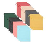 Travel Storage Waterproof Drawstring Bags, 24PCS Waterproof Drawstring Bags, Portable Non-Woven Shoe Packing Clothes Bag, Storage Sack for Gym Sport Swim(8 Colors)