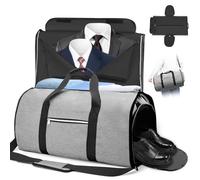 Travel Suit Carrier Garment Duffel Bag, Suit Bags for Men Garment Duffel Bag with Shoe Compartment,Convertible Travel Garment Bag, Large Holdall with Coin Purse,55L