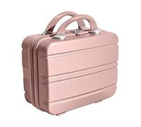 Travel Suitcase 14 Inch Large Capacity Suitcase for Small Travel Luggage, Small Hand Luggage Suitcase | Portable Organization Box for Women, Rose Gold, Se référer au descriptif, Refer to description