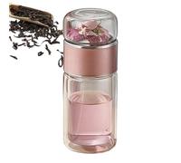 Travel Tea Infuser Bottle | Double-Layer Insulation Tea Tumbler Mug | and Water Separation Bottle for Loose Flower Home Traveling