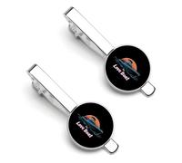 Travel The Love Boat Casual Tie Clips for Men 1 Pair Classic Tie Bars Suit Jewelry Gift for Father Husband Boyfriend 5.5x2.2cm