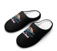Travel The Love Boat Men's Memory Foam Slippers Comfort Cotton Slip On House Shoes for Indoor Outdoor 11-12（44-45）
