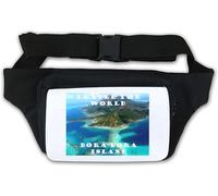 Travel The World Bora Bora Island Waist Bag Fanny Pack White