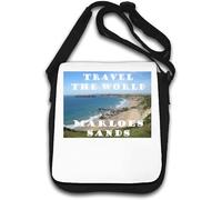 Travel The World Marloes Sands, Pembrokeshire Shoulder Bag White