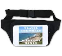 Travel The World Marloes Sands, Pembrokeshire Waist Bag Fanny Pack White
