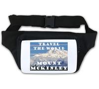 Travel The World Mount McKinley, Alaska Waist Bag Fanny Pack White