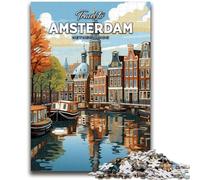 Travel to Amsterdam 1000 Pieces Jigsaw Puzzles for Adults And Teens, for 14+ Train Your Brain And Your Hands Christmas Game Gifts 1000pcs (26x38cm)