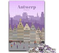 Travel to Antwerp Jigsaw Puzzles for Adults 1000 Jigsaws, Family Entertainment Toys Is Ideal As A Gift for The Whole Family 1000pcs (50x75cm)