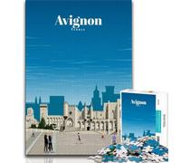 Travel to Avignon Jigsaw Puzzles for Adults,for Educational Game Challenge Toy for Is Ideal As A Gift for The Whole Family 38x26cm