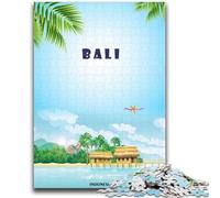 Travel to Bali Indonesia Jigsaw Puzzles for Adults 1000 Piece,Challenging Game Toys Every Piece Is Unique - Challenging Family Fun Game (38x26cm)