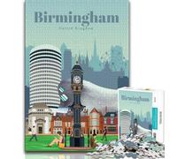Travel to Birmingham 1000 Piece Jigsaw Puzzles for Adults Gifts,Decompressing Intellectual Educational Toy Birthday Present,Gifts,Wall Art 50x75cm