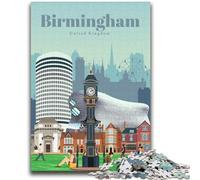 Travel to Birmingham Puzzles for Adults 1000 Pieces, Challenging Game And Family Play Educational Game for Birthday, Chrismas 2000pcs (70x100cm)