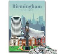 Travel to Birmingham Puzzles for Adults 1000 Pieces, Educational Stress Relief Toy for Is Ideal As A Gift for The Whole Family 1000pcs (50x75cm)