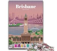 Travel to Brisbane Jigsaw Puzzles for Teenagers 1000 Piece, for Age 14+ Fun Games Fun Activities at Home, Birthday Gifts, Travel Gifts 2000pcs (70x100cm)