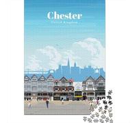 Travel to Chester 1000 Piece Jigsaw, New Year Gift, 52x38cm/1000pcs