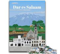 Travel to Dar Es Salaam Puzzles for Teenagers 1000 Pieces, Learning Educational Toys Family Games Suitable for Desktop Decoration 1000pcs (50x75cm)