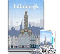 Travel to Edinburgh Jigsaw Puzzles for Teenagers 1000 Piece Puzzle,family Fun Games Is Ideal As A Gift for The Whole Family 50x75cm