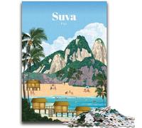 Travel to Fiji 1000 Pieces Jigsaw Puzzles For Teens And Adults, Challenging Game And Family Play Parent-child Interaction 1000pcs (26x38cm)