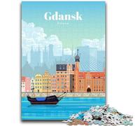 Travel to Gdansk Jigsaw Puzzles for Teenagers 1000, Staycation Kill Time Birthday Present, Gifts, Wall Art for 14+ 1000pcs (26x38cm)