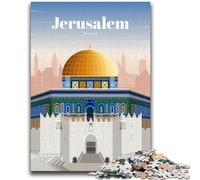 Travel to Jerusalem 1000 Piece Jigsaw Puzzles for Teenagers, Educational Games DIY Toys with Matching Poster And Trivia Sheet for Age 14+ 1000pcs (50x75cm)