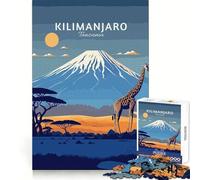 Travel to Kilimanjaro Jigsaw Puzzles for Teenagers 1000 Memory Training Serene Activity Flawless Cut Seasonal Gift (50x75cm)