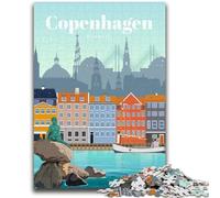 Travel to Kobenhavn Jigsaw Puzzles for Adults 1000 Jigsaws, Challenging Game for Is Ideal As A Gift for The Whole Family 1000pcs (26x38cm)